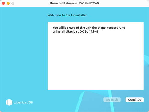 Liberica uninstaller