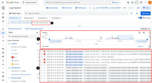logs explorer