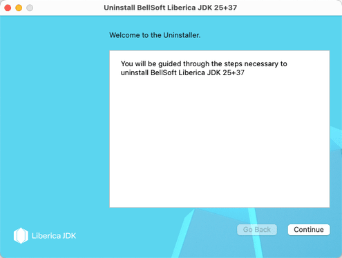 Confirm uninstallation