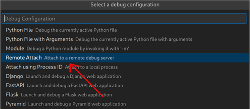 vscode create remote attach