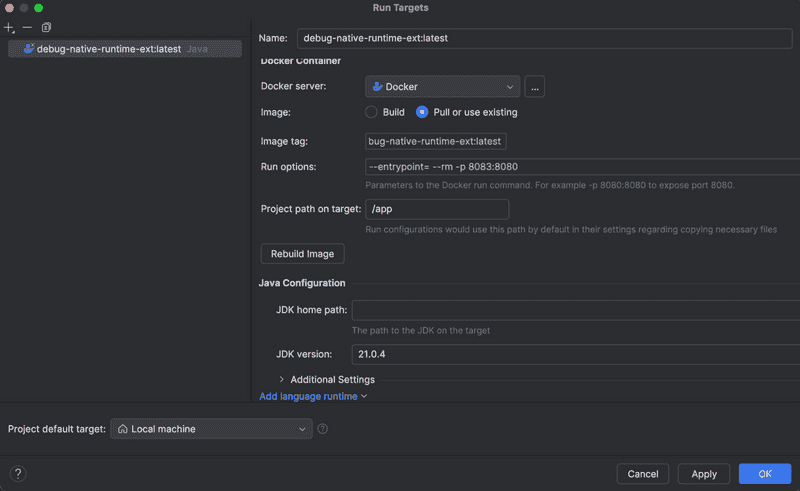 Set up GraalVM Native Image debug in IntelliJ IDEA