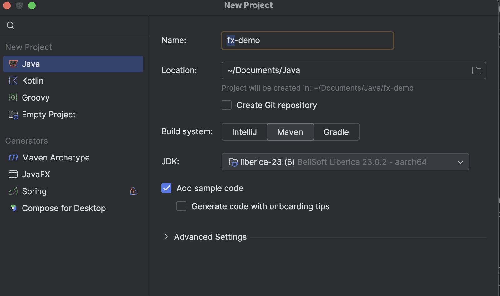 settings-for-javafx-project